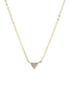 Bloomingdale's Diamond Triangle Pendant Necklace In Gold-plated Sterling Silver, 15 - 100% Exclusive