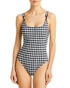 Tory Burch Printed Clip One Piece Swimsuit