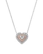 Bloomingdale's Diamond Heart Pendant Necklace In 14k Rose & White Gold, 0.50 Ct. T.w. - 100% Exclusive
