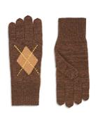 Burberry Argyle Intarsia Knit Gloves