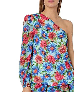 Milly Emilia Painted Dahlia Print Top