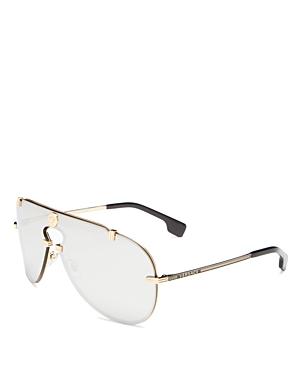 Versace Men's Aviator Shield Sunglasses, 142mm