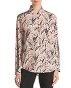 The Kooples Bead-embellished Printed Silk Shirt