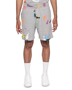 Eleven Paris Cotton Splatter Print Regular Fit Jogger Shorts