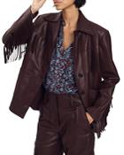 Derek Lam 10 Crosby Gwenna Faux Leather Fringe Jacket