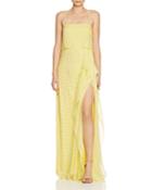 Michelle Mason Dot-print Silk Gown