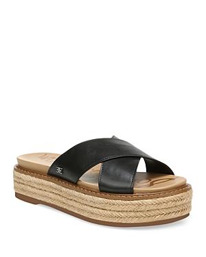 Sam Edelman Women's Korina Crossover Strap Espadrille Platform Slide Sandals