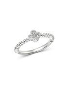 Bloomingdale's Diamond Clover Stacking Band In 14k White Gold, 0.10 Ct. T.w. - 100% Exclusive