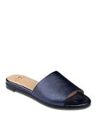 Marc Fisher Ltd. Wyndi Metallic Leather Slide Sandals