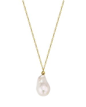 Bloomingdale's Freshwater Pearl Pendant Necklace In 14k Yellow Gold, 16 - 100% Exclusive