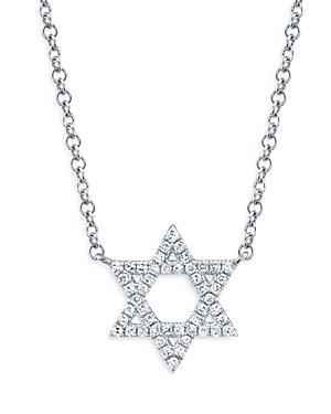 Moon & Meadow Diamond Star Of David Pendant Necklace In 14k White Gold, 0.11 Ct. T.w. - 100% Exclusive