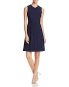 Tory Burch Liam Textured Fit-and-flare Dress