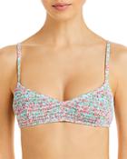 Solid & Striped The Rachel Smocked Floral Bikini Top