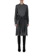 Derek Lam 10 Crosby Alyssa Tie Waist Sweater Dress