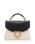 Salvatore Ferragamo Margot Small Color Block Leather Handbag