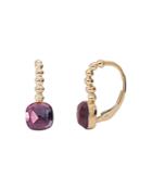 Michael Aram 18k Yellow Gold Molten Leverback Earrings With Amethyst And Diamonds