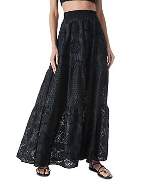 Alice And Olivia Reise Eyelet Tiered Maxi Skirt