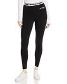 Karl Lagerfeld Paris Silver Logo Waist Leggings