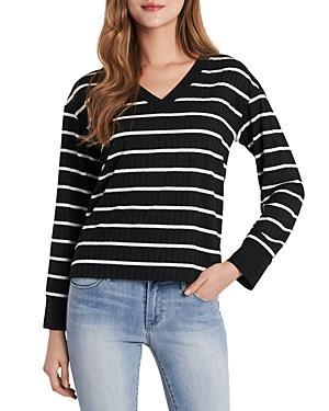 Vince Camuto Striped V Neck Top