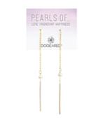 Dogeared Cultured Freshwater Pearl Threader Earrings