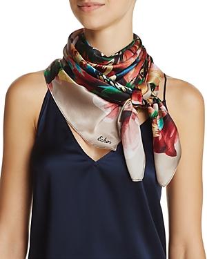 Echo Abstract Floral Silk Square Scarf