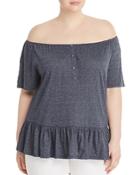 Lucky Brand Plus Off-the-shoulder Top