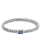 John Hardy Sterling Silver Dot Lava Slim Chain Bracelet With Blue Sapphire