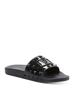 Valentino Garavani Men's Studded Logo Slip On Sandals
