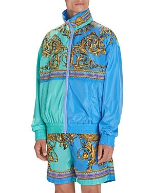 Versace Jeans Couture Garland Sun Baroque Paneled Print Nylon Jacket