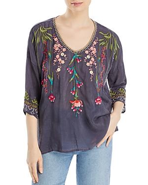 Johnny Was Gia Embroidered Blouse