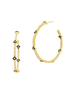 Freida Rothman Arrow Hoop Earrings In 14k Gold-plated, Rhodium-plated & Platinum-plated Sterling Silver