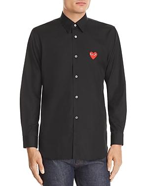 Comme Des Garcons Play Heart Applique Slim Fit Shirt