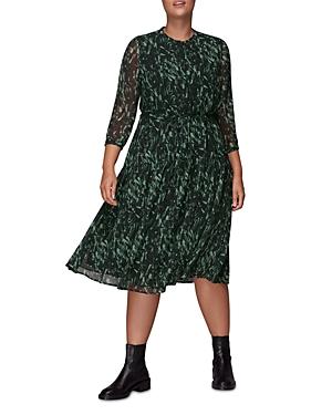 Whistles Abstract Brushstroke Midi Dress