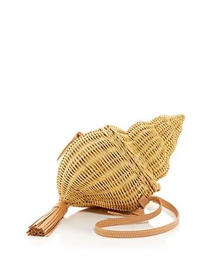 Poolside The Madison Conch Shell Rattan Crossbody