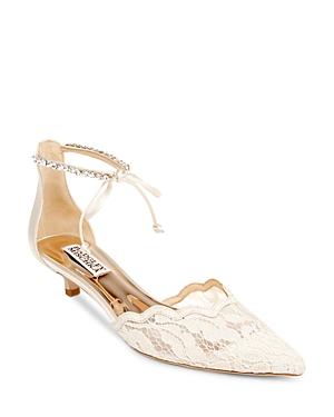 Badgley Mischka Women's Betsy Lace Kitten Heel Pumps