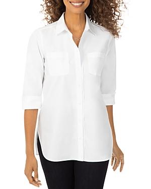 Foxcroft Grosgrain White Button Up Shirt