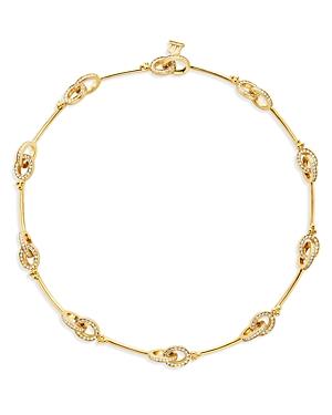 Temple St. Clair 18k Yellow Gold Diamond Link And Bar Necklace, 18