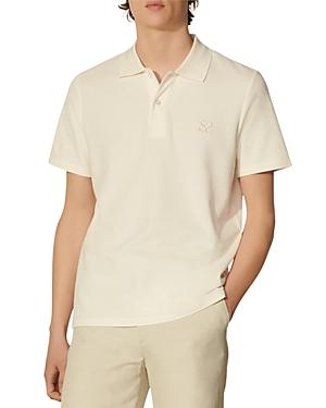 Sandro Cotton Embroidered Straight Fit Polo Shirt