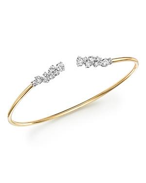Diamond Open Bangle Bracelet In 14k White Gold And 14k Yellow Gold, 1.20 Ct. T.w. - 100% Exclusive
