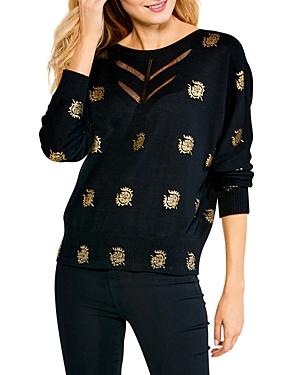 Nic+zoe Night Out Foil Sweater