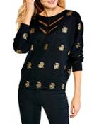 Nic+zoe Night Out Foil Sweater
