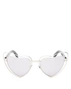 Saint Laurent Sl197 Lou Lou Mirrored Heart Sunglasses, 57mm