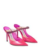 Jimmy Choo Women's Bing 100 Clear Embellished High-heel Mules