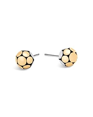 John Hardy 18k Gold And Sterling Silver Dot Small Ball Earrings