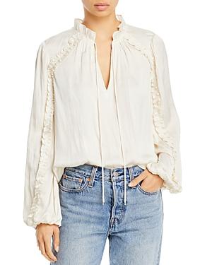 Bcbgmaxazria Ruffled Tie Front Top