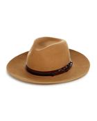 Bailey Of Hollywood Stedman Leather-trimmed Fedora Hat