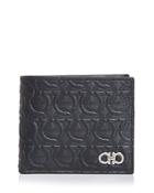 Salvatore Ferragamo Travel Embossed Leather Bifold Wallet