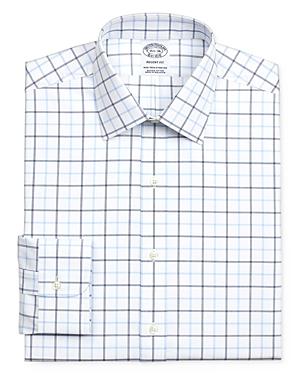 Brooks Brothers Grid Windowpane Regular Fit Dress Shirt