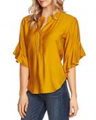Vince Camuto Pintucked Flutter-sleeve Blouse