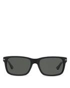Persol Polarized Officina Rectangle Acetate Sunglasses, 58mm
